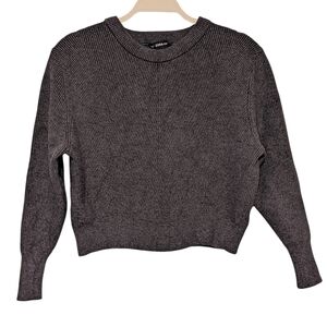 Zara Ribbed Crewneck Cropped Sweater